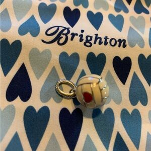 Brighton Red and Gold Heart Charm
